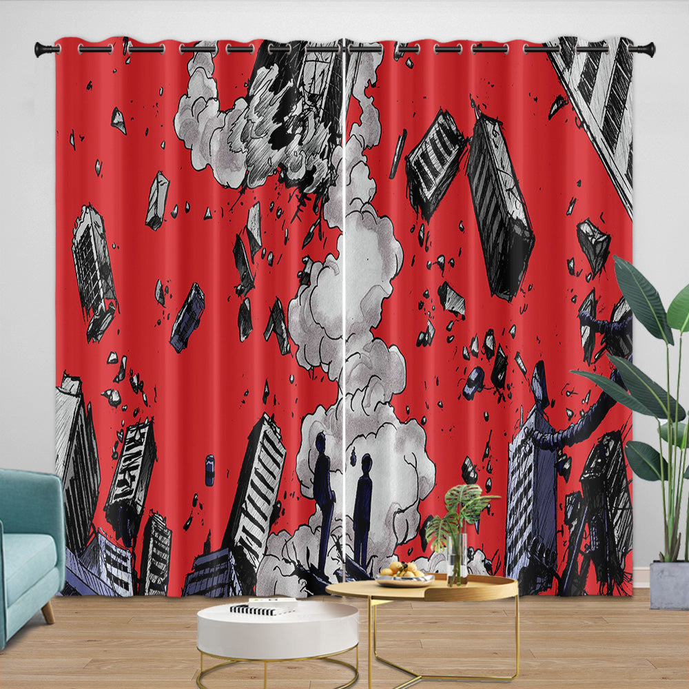 Mob Psycho 100 Curtains Blackout Window Drapes Room Decoration (Online Order Only)