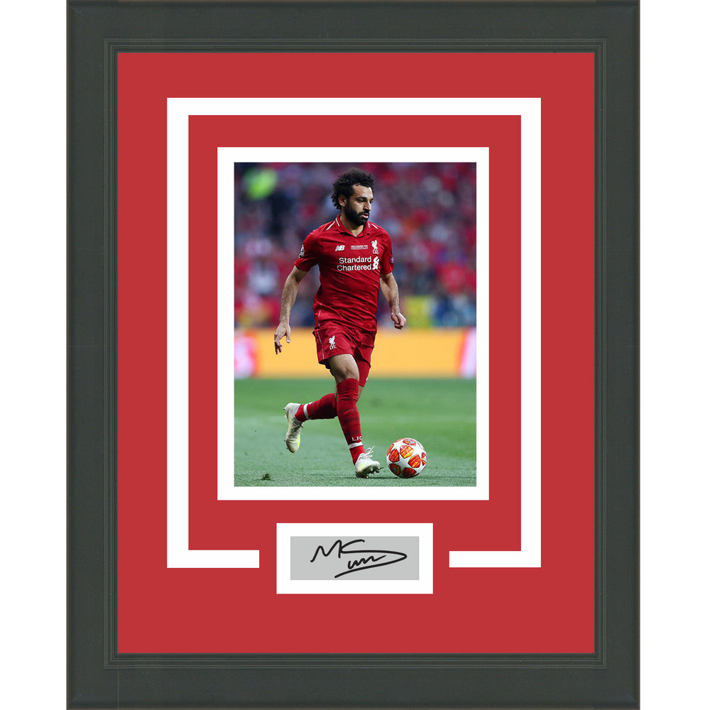 Framed Mohamed Salah Facsimile Laser Engraved Signature Auto Liverpool 11x14 Soccer Futbol Photo (ONLINE ORDER ONLY)