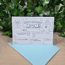 Coloring Mom Happy Birthday Card 2 (ONLINE ORDER ONLY)