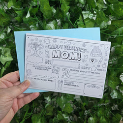 Coloring Mom Happy Birthday Card 2 (ONLINE ORDER ONLY)