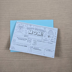 Coloring Mom Happy Birthday Card 2 (ONLINE ORDER ONLY)