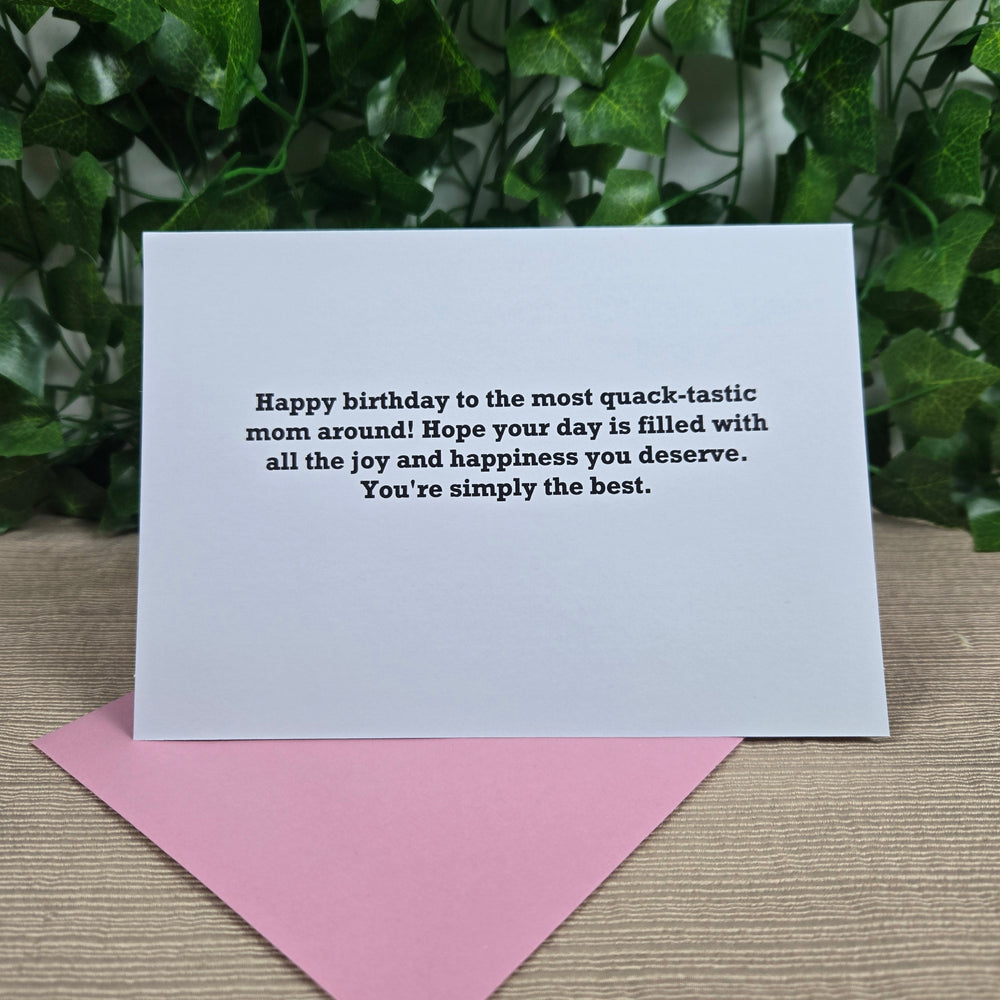 Cute Duck Happy Birthday Mom Card (ONLINE ORDER ONLY)