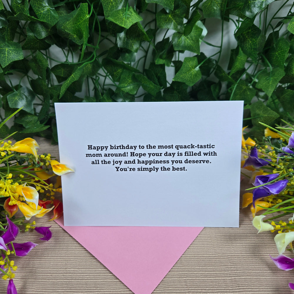 Cute Duck Happy Birthday Mom Card (ONLINE ORDER ONLY)
