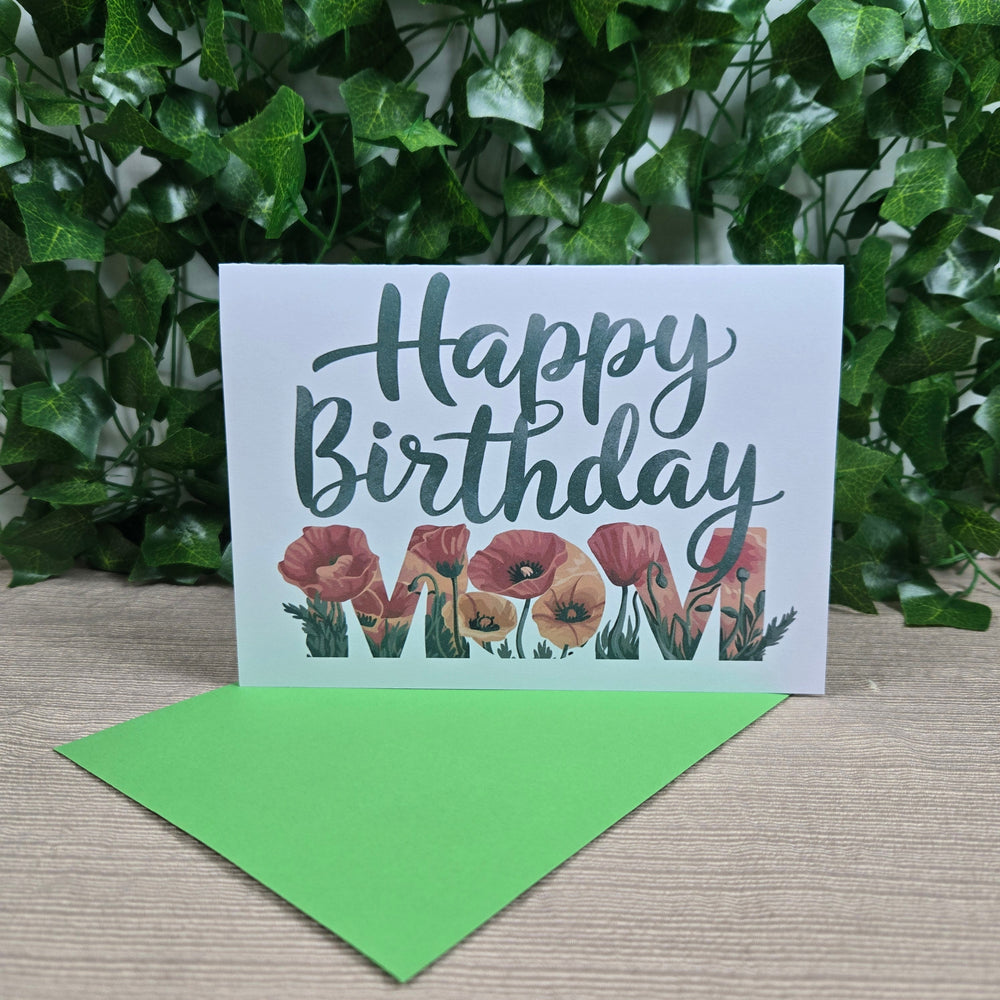 Floral Happy Birthday Mom Card (ONLINE ORDER ONLY)