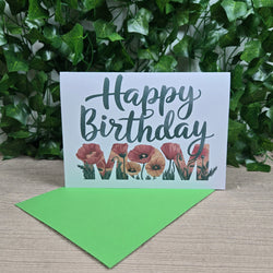 Floral Happy Birthday Mom Card (ONLINE ORDER ONLY)