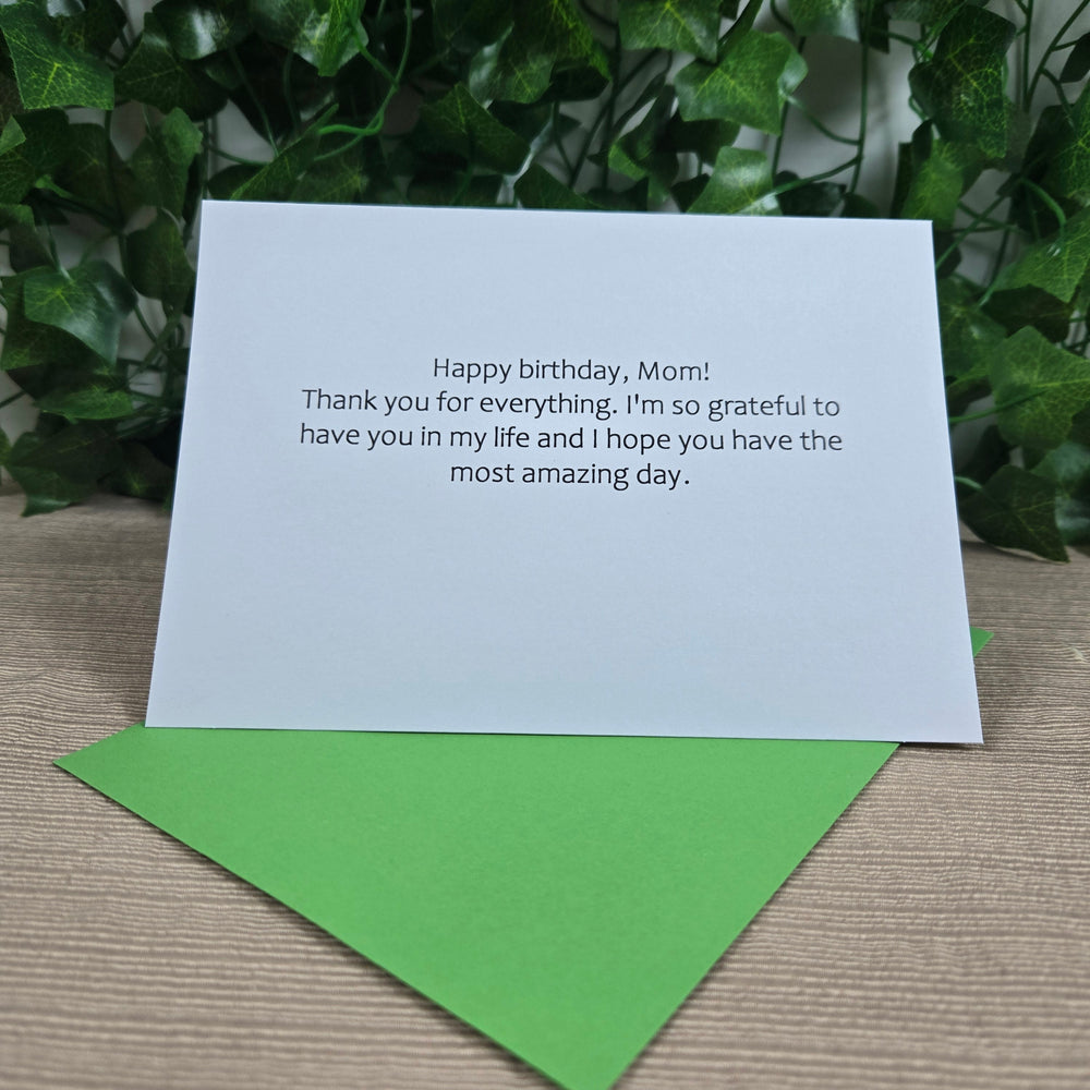 Floral Happy Birthday Mom Card (ONLINE ORDER ONLY)