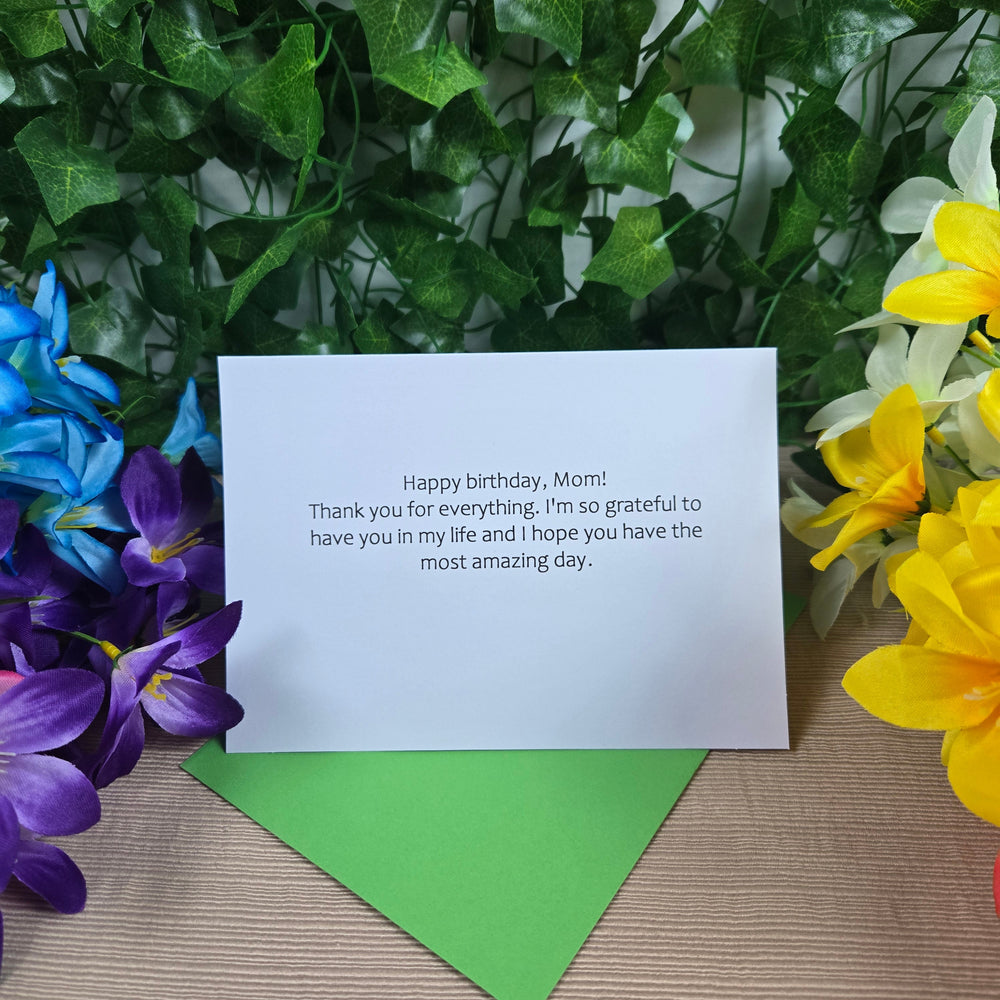 Floral Happy Birthday Mom Card (ONLINE ORDER ONLY)
