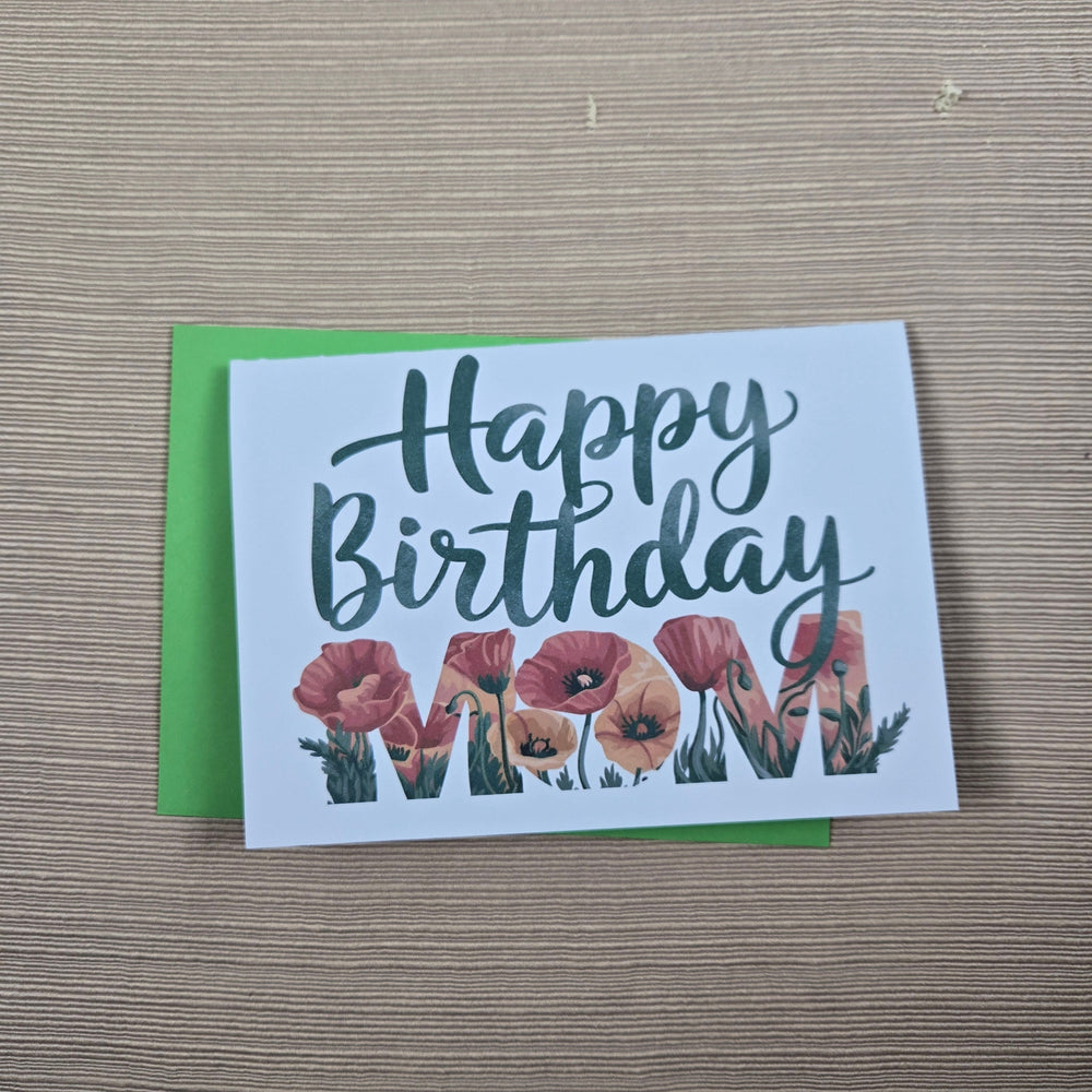Floral Happy Birthday Mom Card (ONLINE ORDER ONLY)