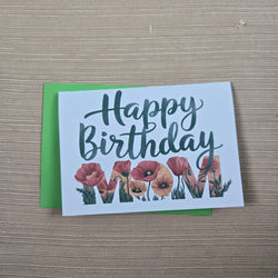 Floral Happy Birthday Mom Card (ONLINE ORDER ONLY)