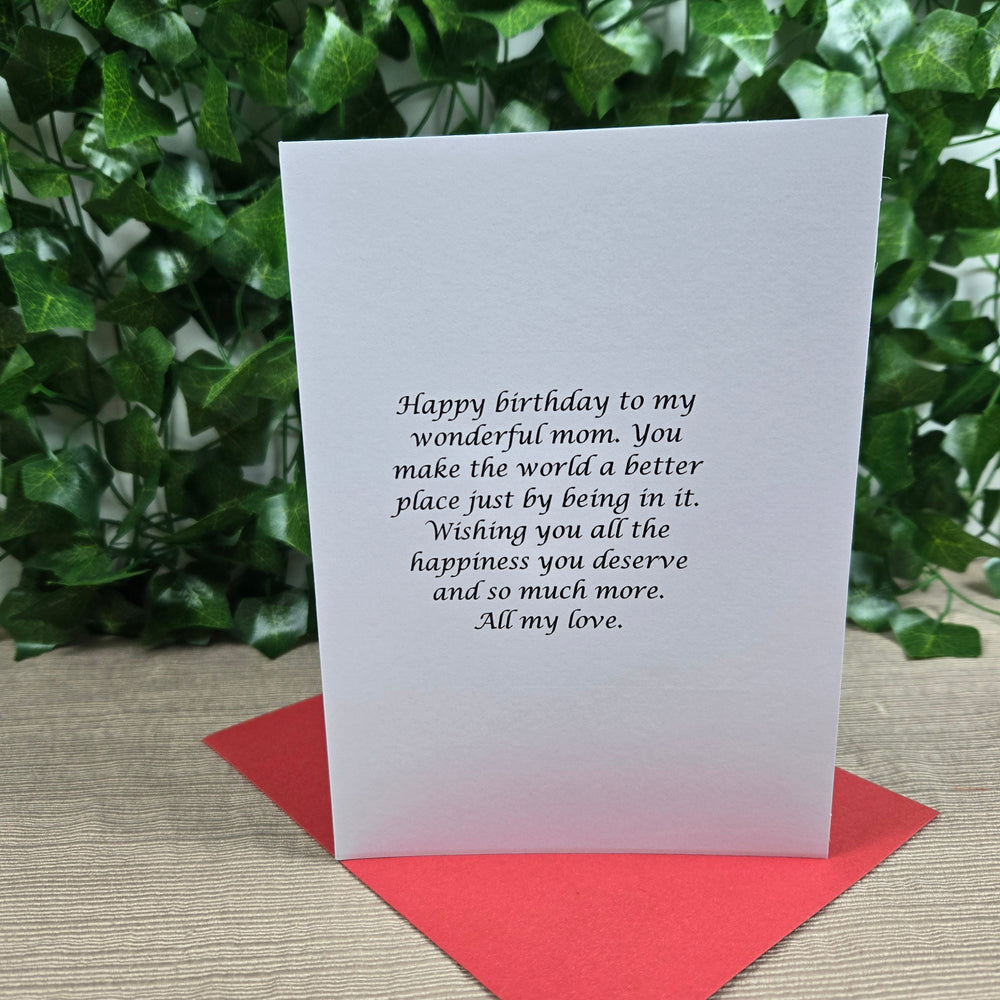 Tulips in Vase Happy Birthday Mom Card (ONLINE ORDER ONLY)
