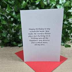 Tulips in Vase Happy Birthday Mom Card (ONLINE ORDER ONLY)