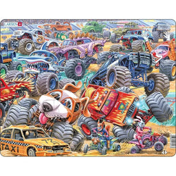 Monster Truck Race 35 Piece Tray Jigsaw Puzzle Larsen (ONLINE ORDER ONLY)