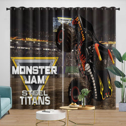 Monster Jam Steel Titans Truck Curtains Blackout Window Drapes (Online Order Only)
