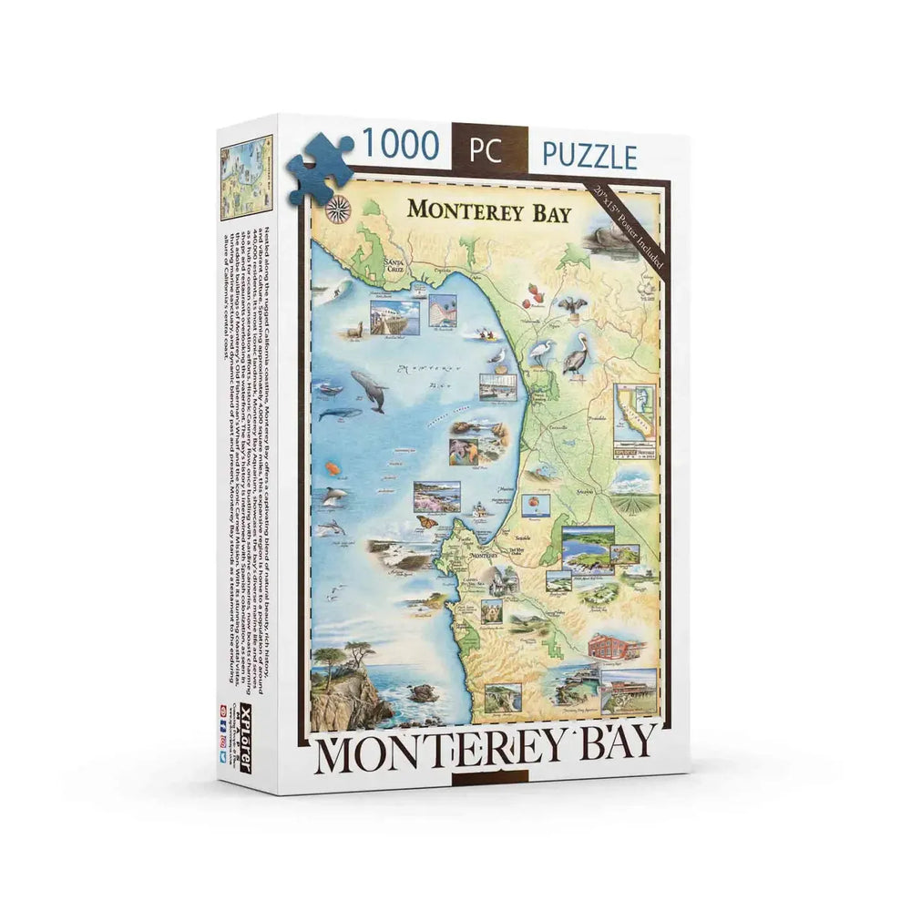 Monterey Bay 1000 Piece Jigsaw Puzzle Xplorer Maps (ONLINE ORDER ONLY)