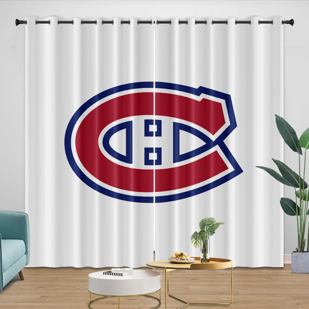 Montreal Canadiens Curtains Blackout Window Drapes Room Decoration (Online Order Only)