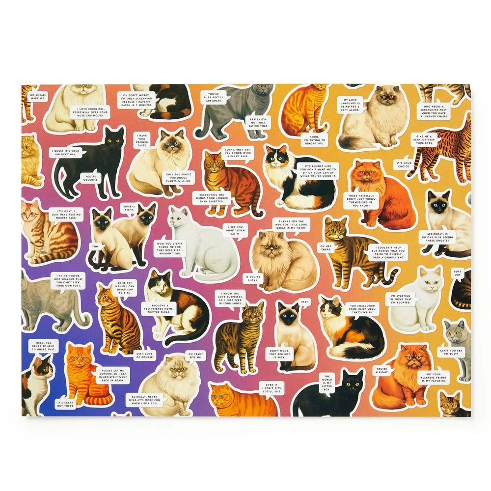 Moody Cats 1000 Piece Jigsaw Puzzle (+Stickers) Brass Monkey (ONLINE ORDER ONLY)