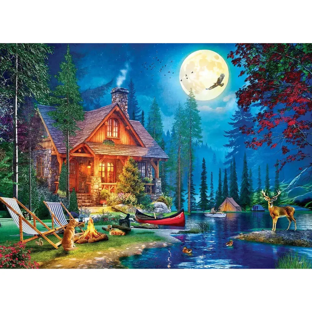 Moon Lake Cabin 1000 Piece Jigsaw Puzzle Eurographics (ONLINE ORDER ONLY)