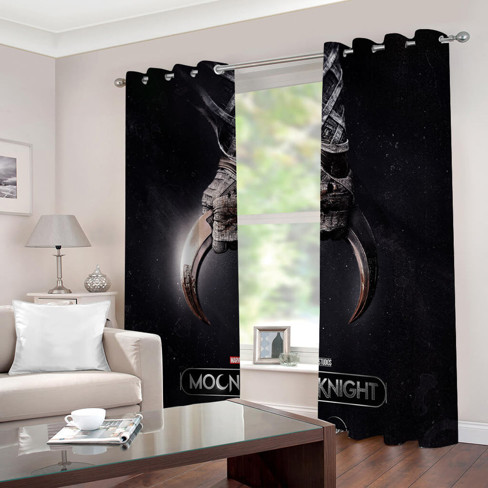 Moon Knight Curtains Cosplay Blackout Window Drapes for Room Decoration (Online Order Only)