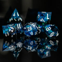 PRE-ORDER || Moonbeam Sharp-Edged Resin Dice Set