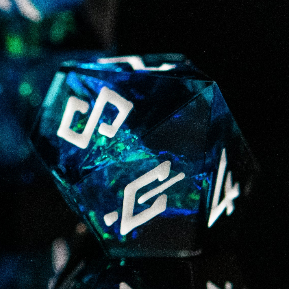 PRE-ORDER || Moonbeam Sharp-Edged Resin Dice Set