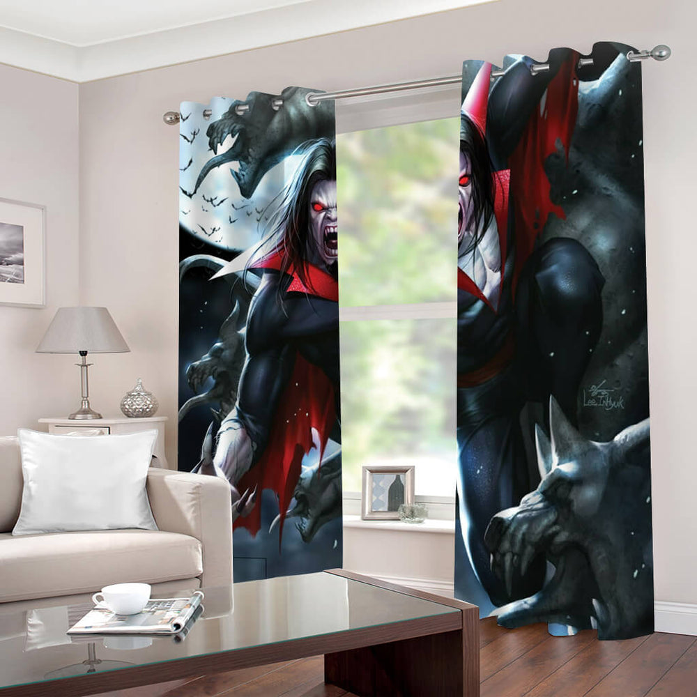 Morbius Curtains 2 Panels Blackout Window Drapes for Room Decoration (Online Order Only)