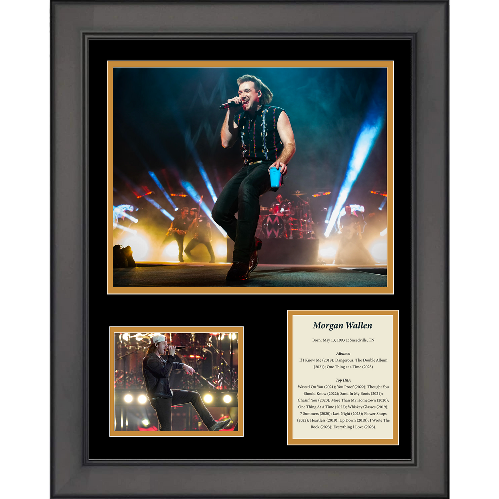 Framed Country Singer Discography 11"x14" Music Three Photo Collage (ONLINE ORDER ONLY)