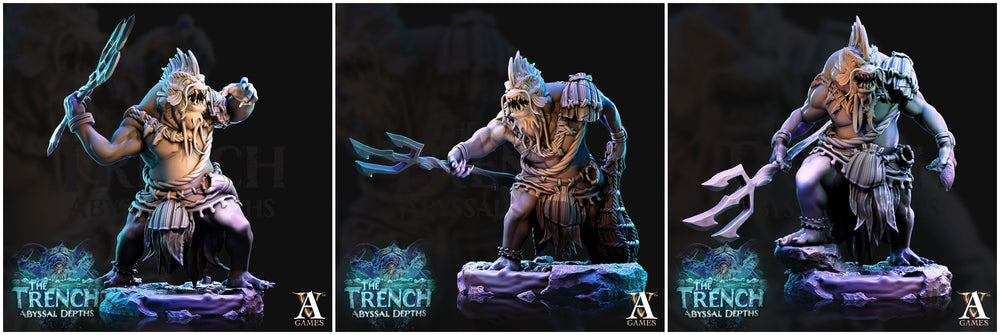 3D Printed Archvillain Games Morloks The Trench Abyssal Depths 28 32mm D&D (Online Only)