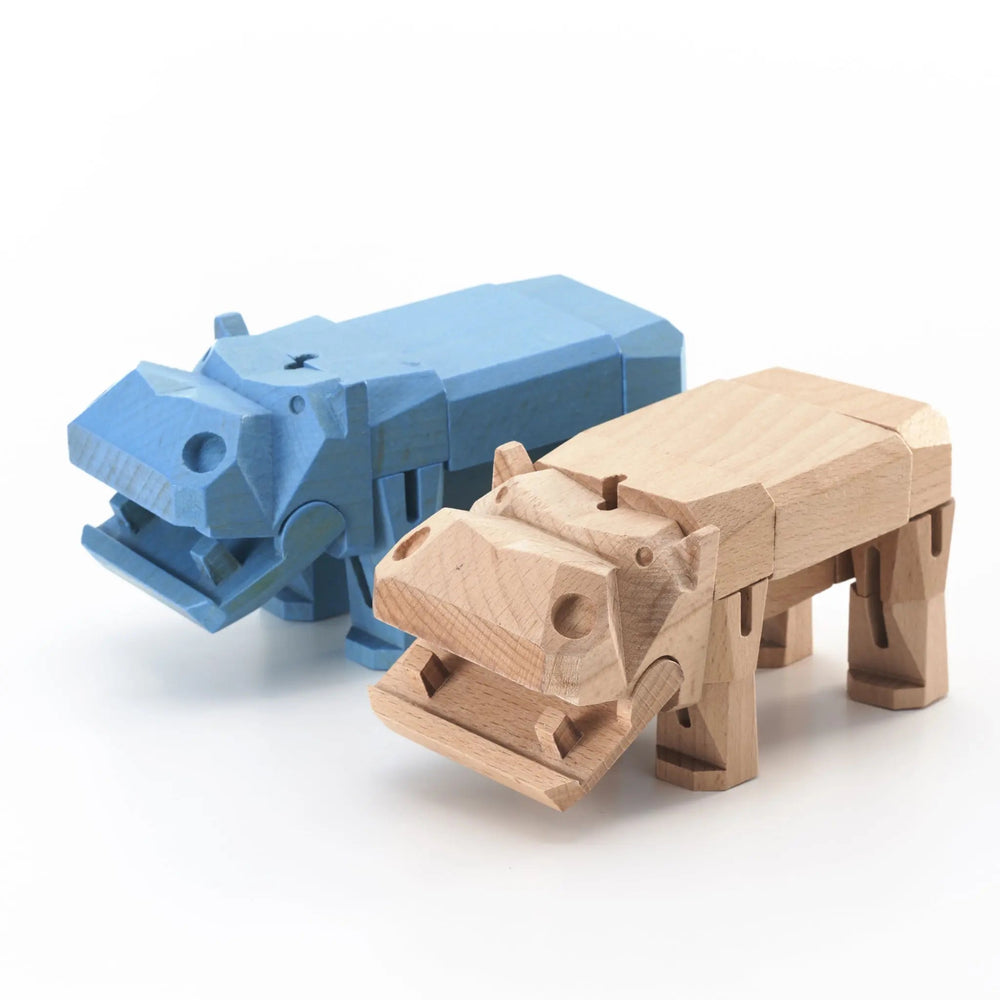 Modern Wooden Hippo Decor – Interactive Puzzle & Art Piece (ONLINE ORDER ONLY)
