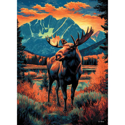Mountain Moose 1000 Piece Jigsaw Puzzle Final Piece (ONLINE ORDER ONLY)