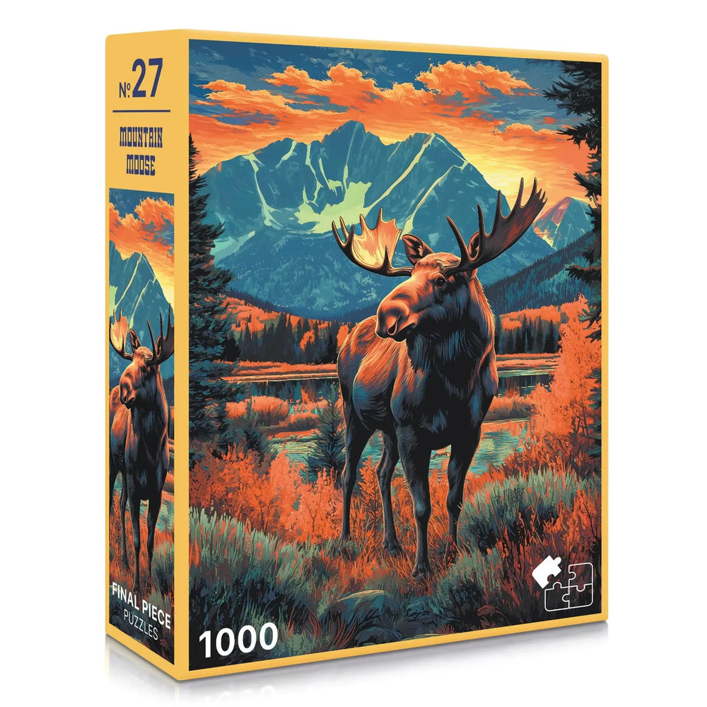 Mountain Moose 1000 Piece Jigsaw Puzzle Final Piece (ONLINE ORDER ONLY)