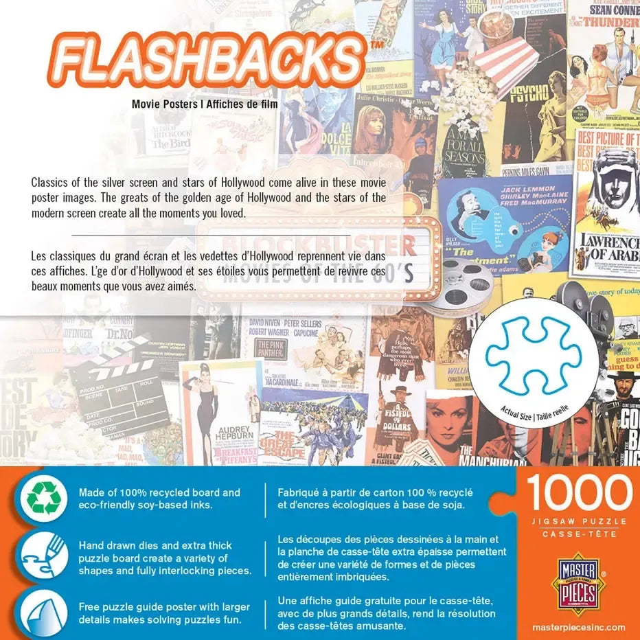 Movie Posters Flashbacks 1000 Piece Jigsaw Puzzle MasterPieces (ONLINE ORDER ONLY)