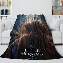 Movie The Little Mermaid Blanket Flannel Throw Room Decoration (Online Order Only)