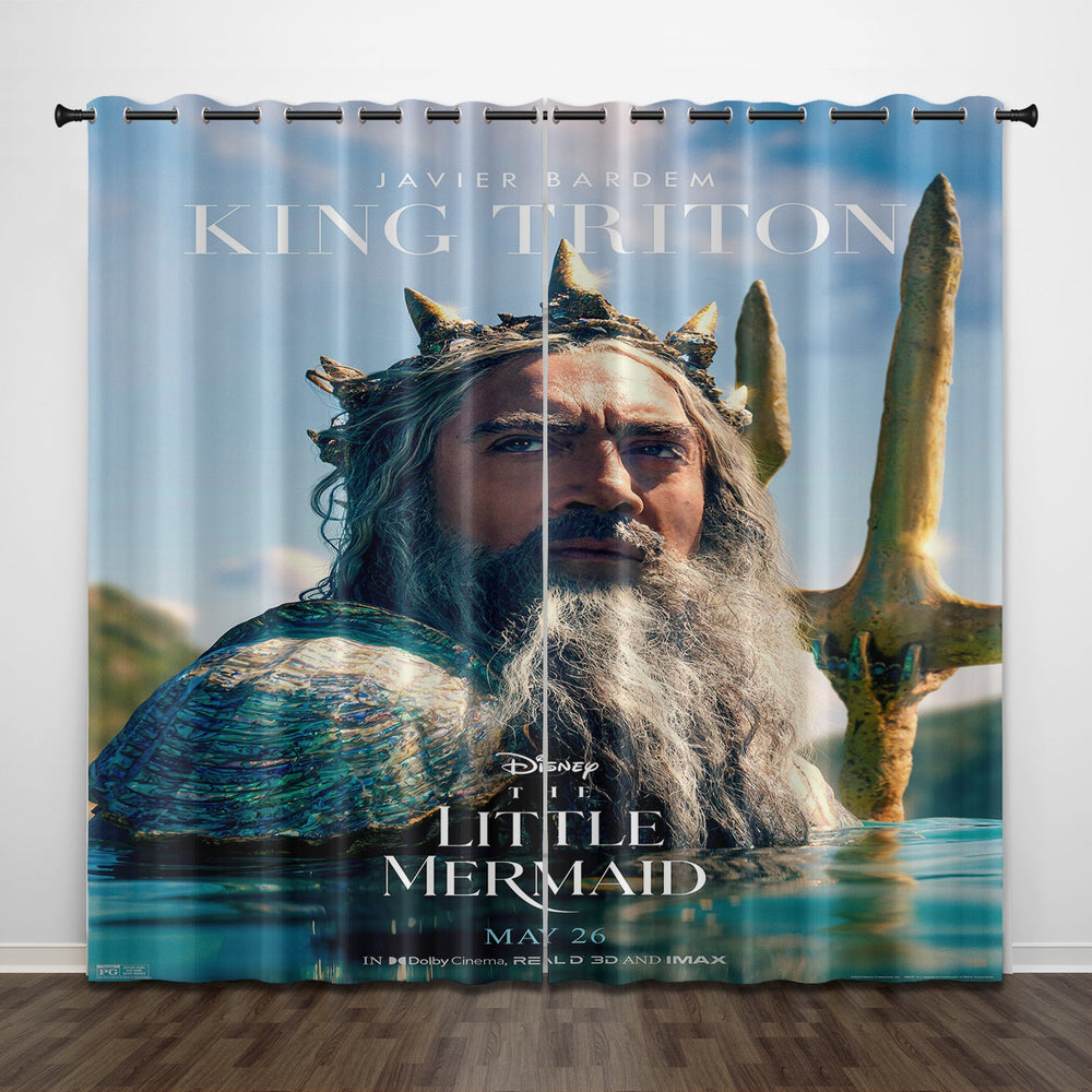 Movie The Little Mermaid Curtains Pattern Blackout Window Drapes (Online Order Only)