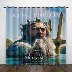 Movie The Little Mermaid Curtains Pattern Blackout Window Drapes (Online Order Only)