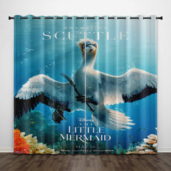 Movie The Little Mermaid Curtains Pattern Blackout Window Drapes (Online Order Only)