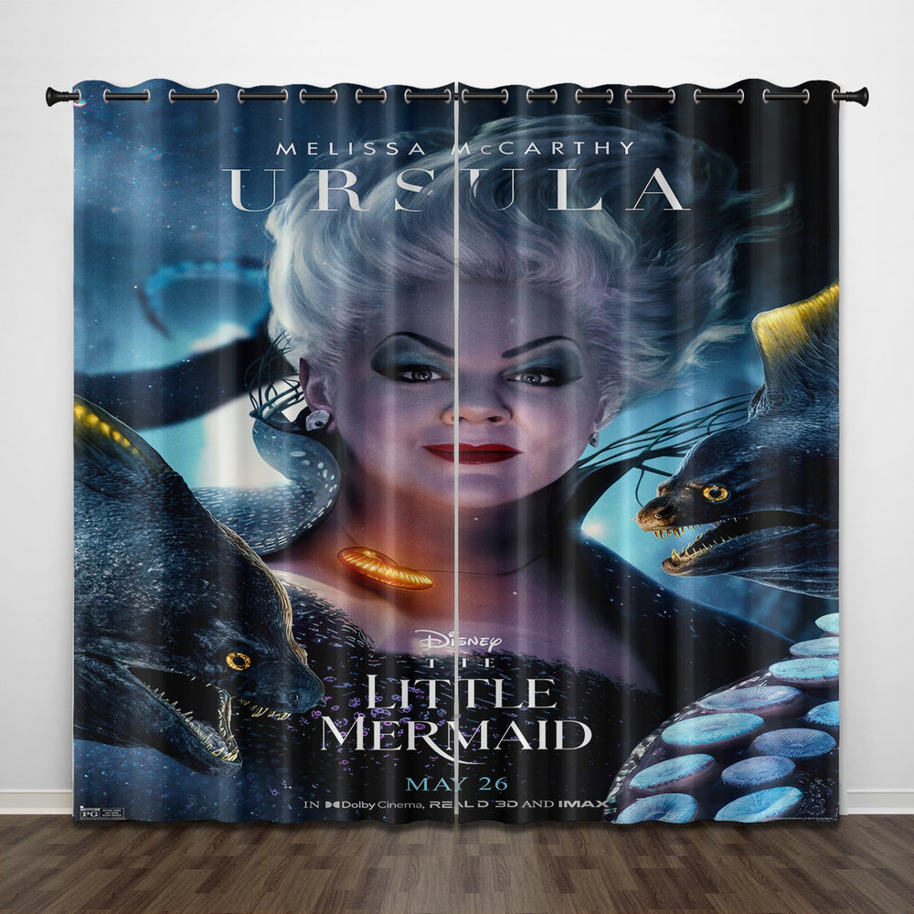 Movie The Little Mermaid Curtains Pattern Blackout Window Drapes (Online Order Only)