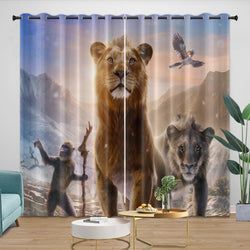 Mufasa The Lion King Curtains Blackout Window Drapes Room Decoration (Online Order Only)