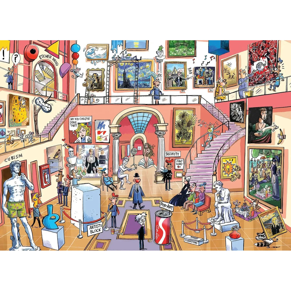 Museum Mischief Doodle Town 1000 Piece Jigsaw Puzzle Cobble Hill (ONLINE ORDER ONLY)
