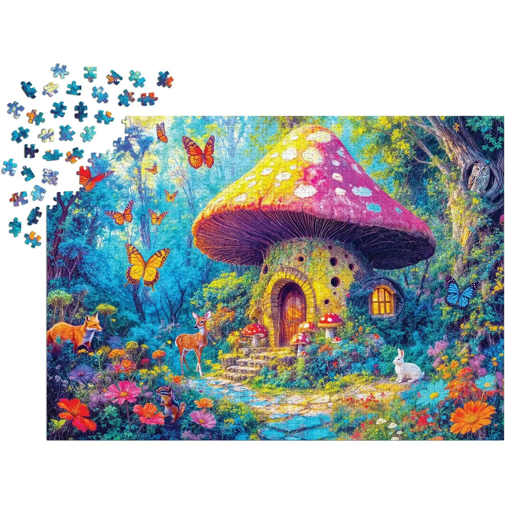 Mushroom Cottage 1000 Piece Jigsaw Puzzle Enjoy (ONLINE ORDER ONLY)