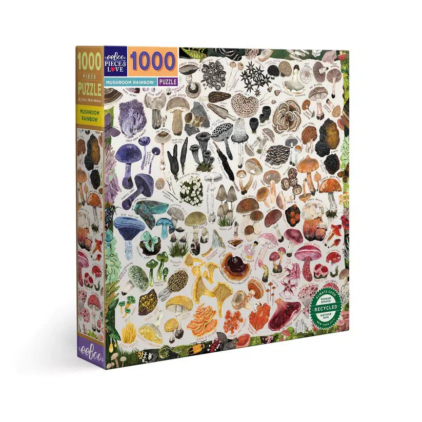 Mushroom Rainbow 1000 Piece Jigsaw Puzzle eeBoo (ONLINE ORDER ONLY)