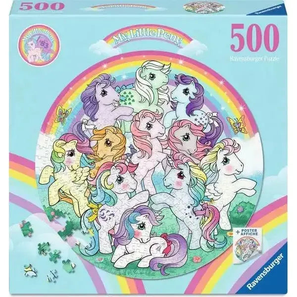 My Little Pony 500 Piece Round Jigsaw Puzzle Ravensburger (ONLINE ORDER ONLY)
