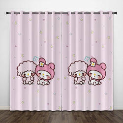 My Melody Curtains Pattern Blackout Window Drapes (Online Order Only)