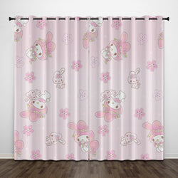 My Melody Curtains Pattern Blackout Window Drapes (Online Order Only)