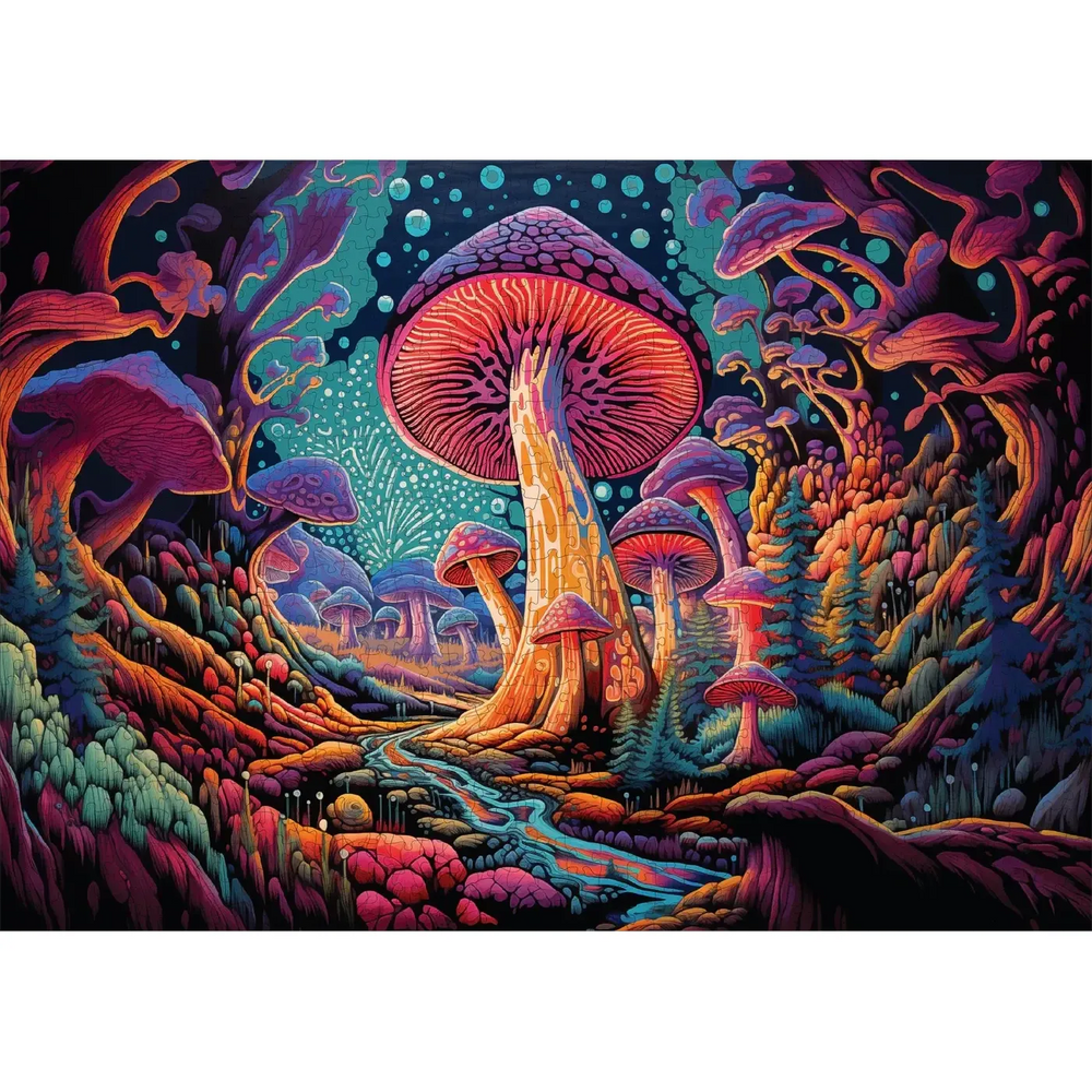 Mystical Mushrooms 1000 Piece Jigsaw Puzzle Trippy (ONLINE ORDER ONLY)