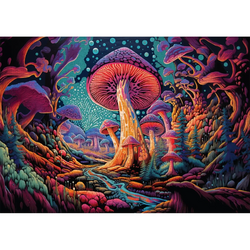 Mystical Mushrooms 1000 Piece Jigsaw Puzzle Trippy (ONLINE ORDER ONLY)