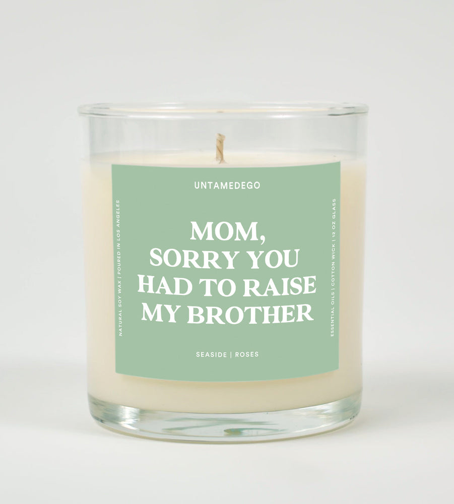 Mom Sorry You Had To Raise My Brother Glass Candle (ONLINE ORDER ONLY)