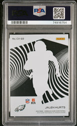 Graded 2020 Panini Chronicles Jalen Hurts #CV22 Clear Vision Rookies Rookie RC Football Card PSA 10 Gem Mint