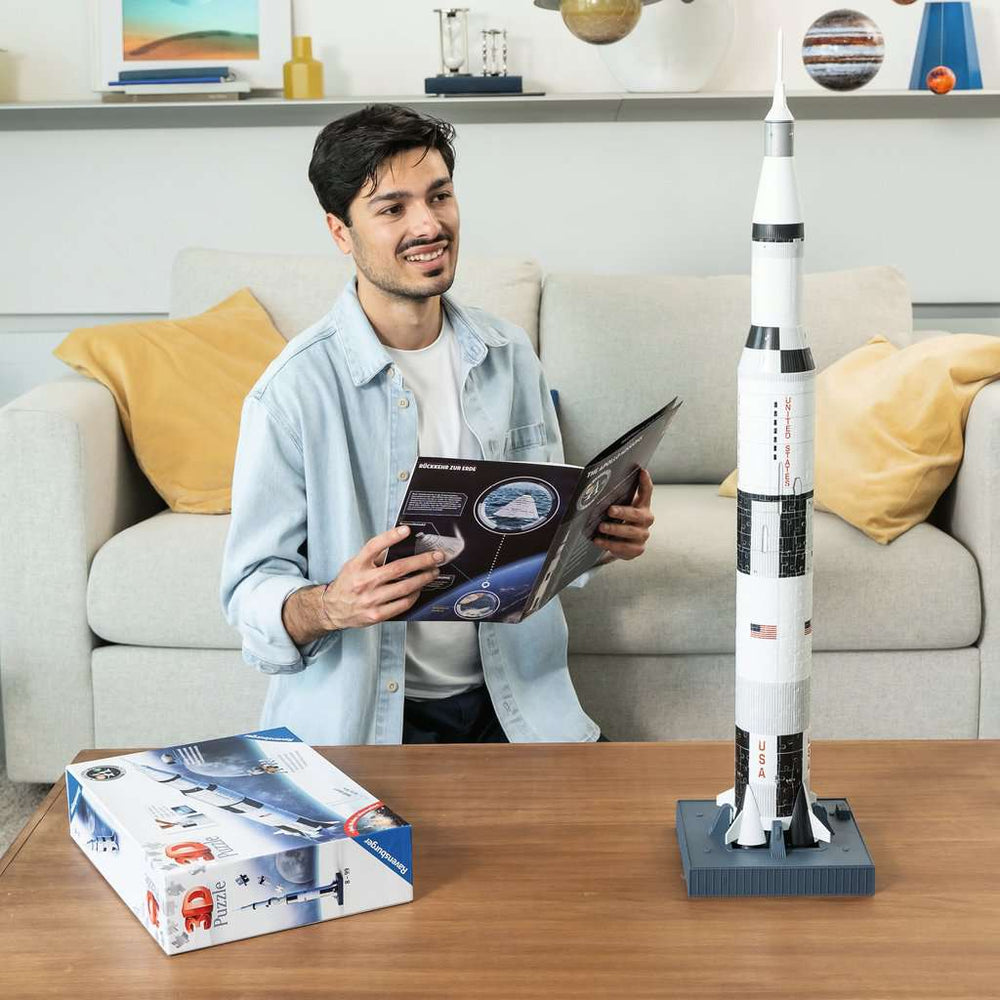 NASA Apollo Saturn V Rocket 504 Piece 3D Jigsaw Puzzle Ravensburger (ONLINE ORDER ONLY)