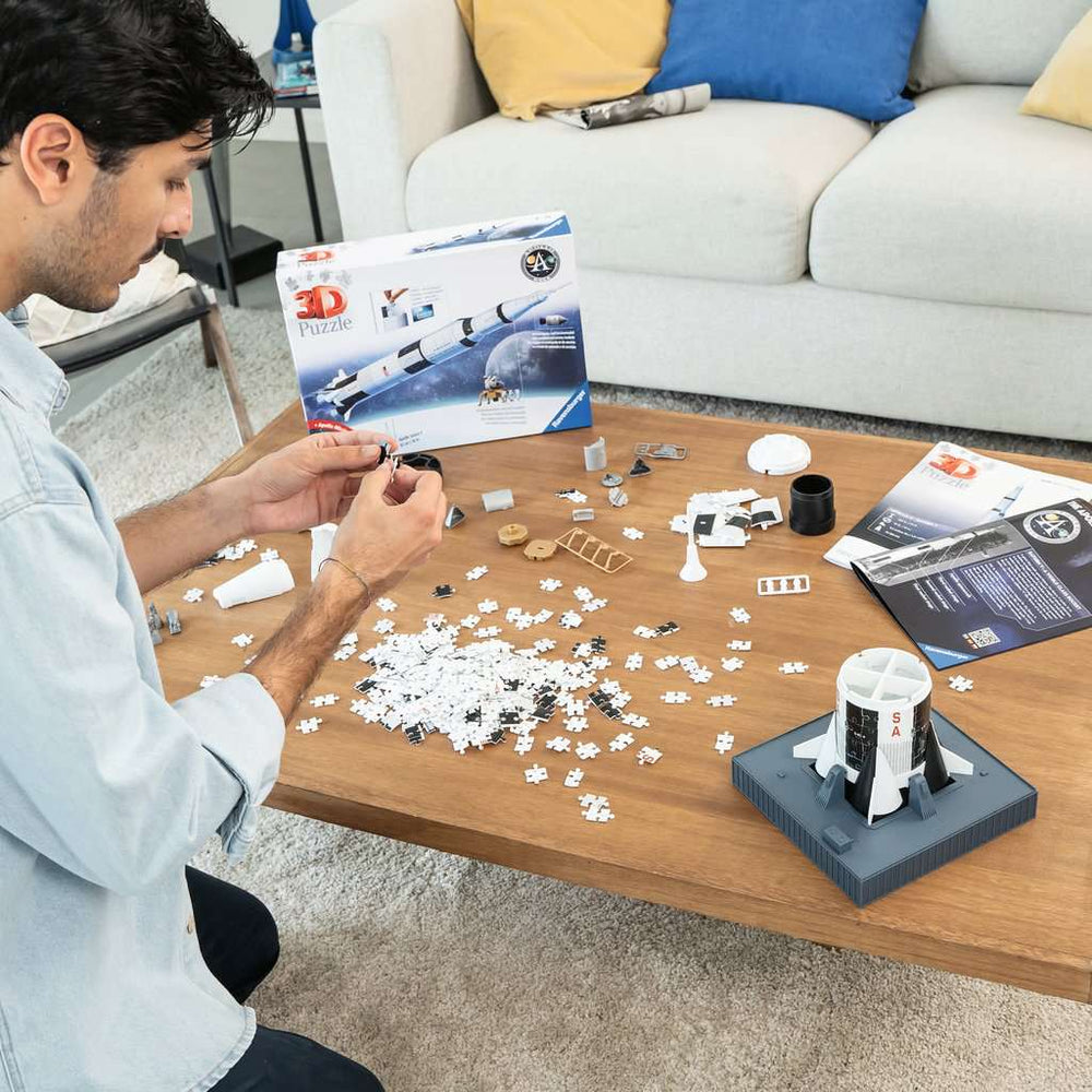 NASA Apollo Saturn V Rocket 504 Piece 3D Jigsaw Puzzle Ravensburger (ONLINE ORDER ONLY)