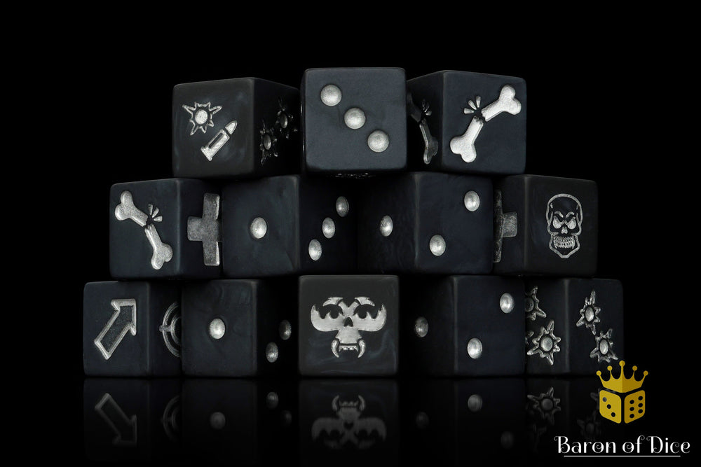 Black Assassin Dice - Skirmish Set (ONLINE ORDER ONLY)
